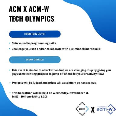 ACM X ACM-W TECH OLYMPICS